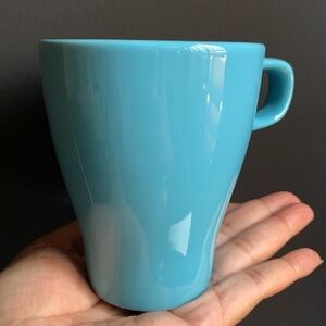 4” blue Ikea coffee champurrado hot coco cup tea glass mug new Christmas gift